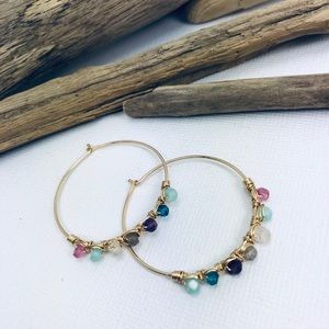 Gemstone Hoops